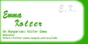 emma kolter business card